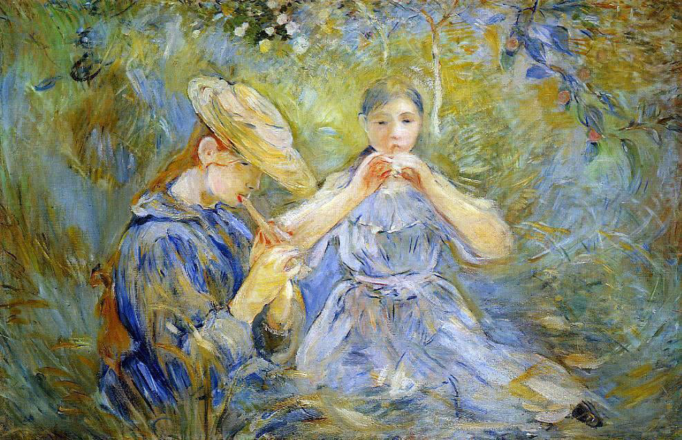 Berthe Morisot The Flageolet - Hand Painted Oil Painting