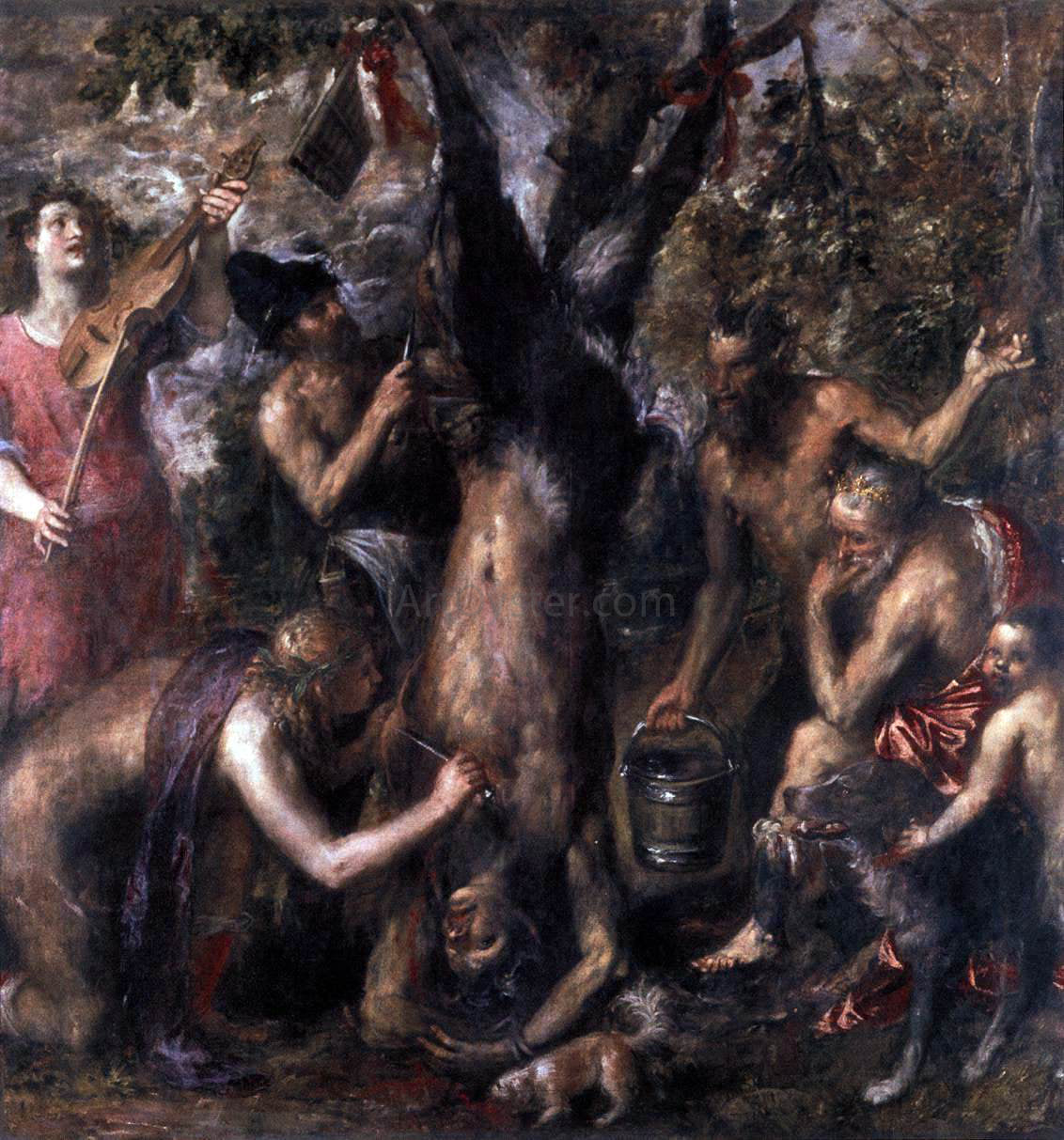 Titian The Flaying of Marsyas - Hand Painted Oil Painting