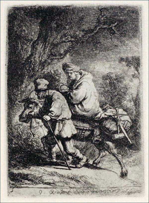 Rembrandt Van Rijn The Flight into Egypt - Hand Painted Oil Painting