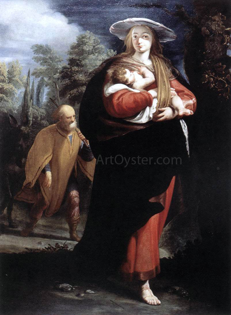 Giovanni Andrea Ansaldo The Flight into Egypt - Hand Painted Oil Painting