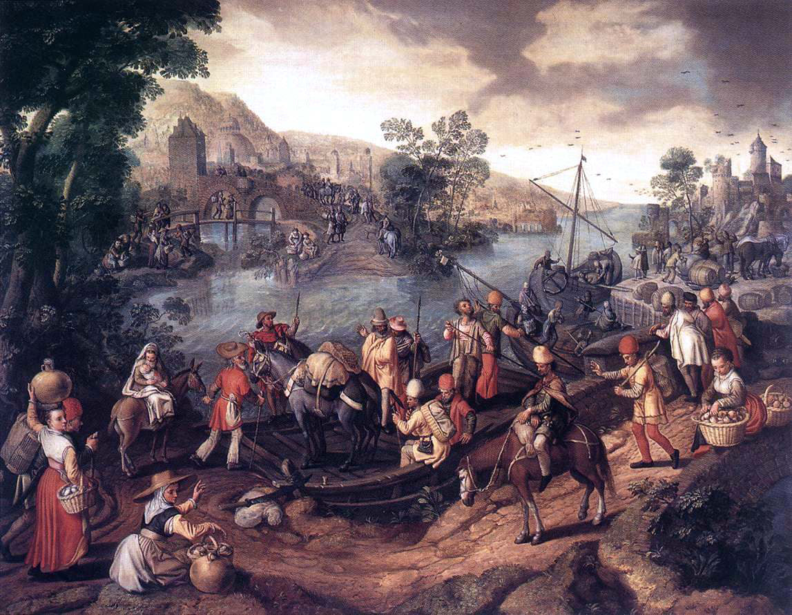Joachim Beuckelaer The Flight into Egypt - Hand Painted Oil Painting