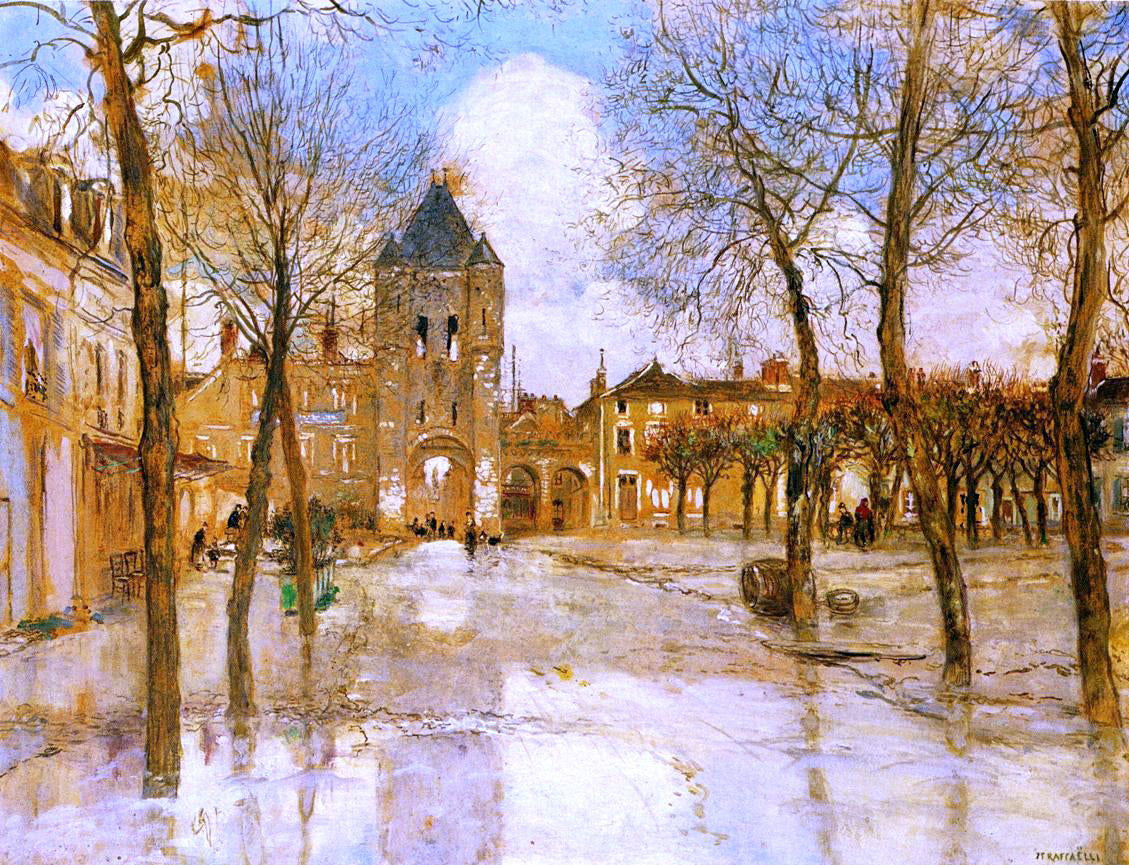 Jean-Francois Raffaelli The Flood - Hand Painted Oil Painting