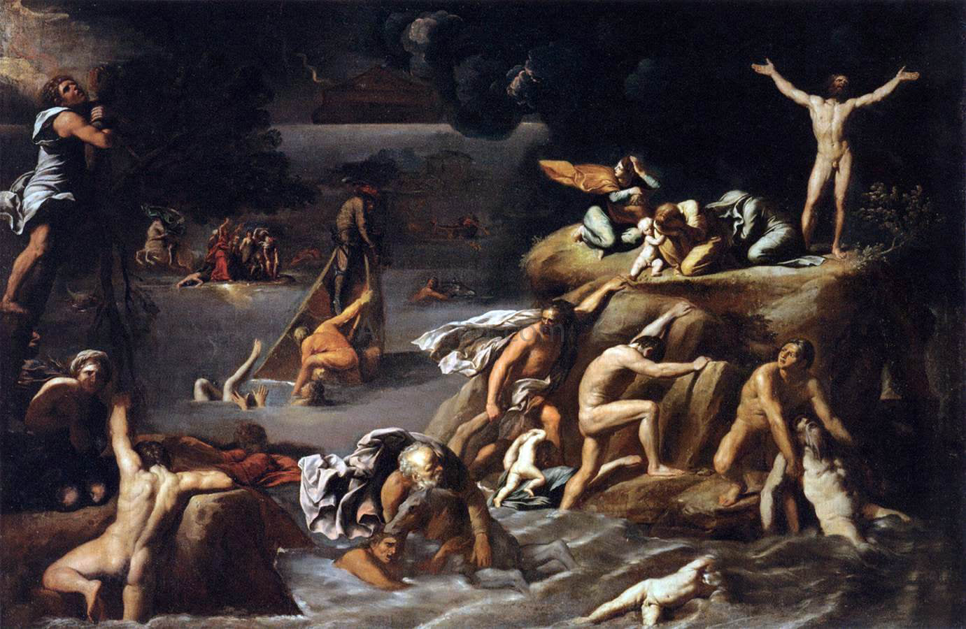  Antonio Carracci The Flood - Hand Painted Oil Painting