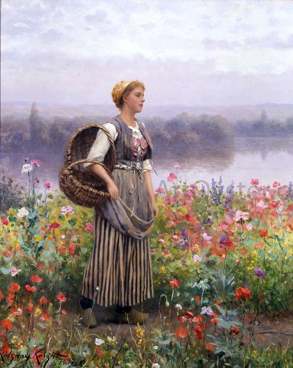  Daniel Ridgway Knight A Flower Girl - Hand Painted Oil Painting