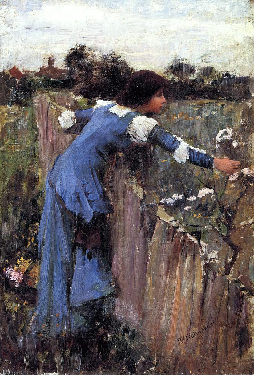 John William Waterhouse The Flower Picker (sketch) - Hand Painted Oil Painting
