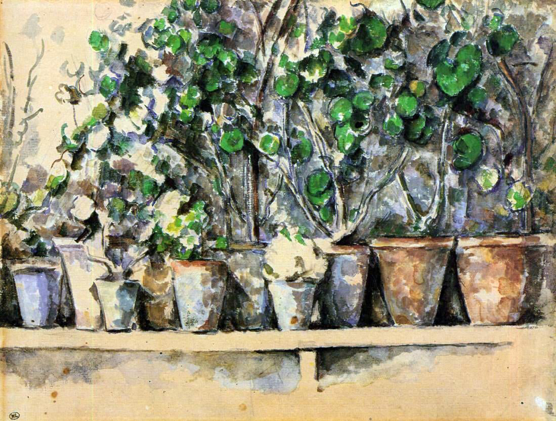 Paul Cezanne The Flower Pots - Hand Painted Oil Painting