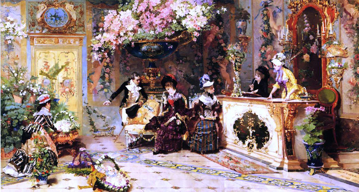 Luis Alvarez Catala The Flower Shop - Hand Painted Oil Painting