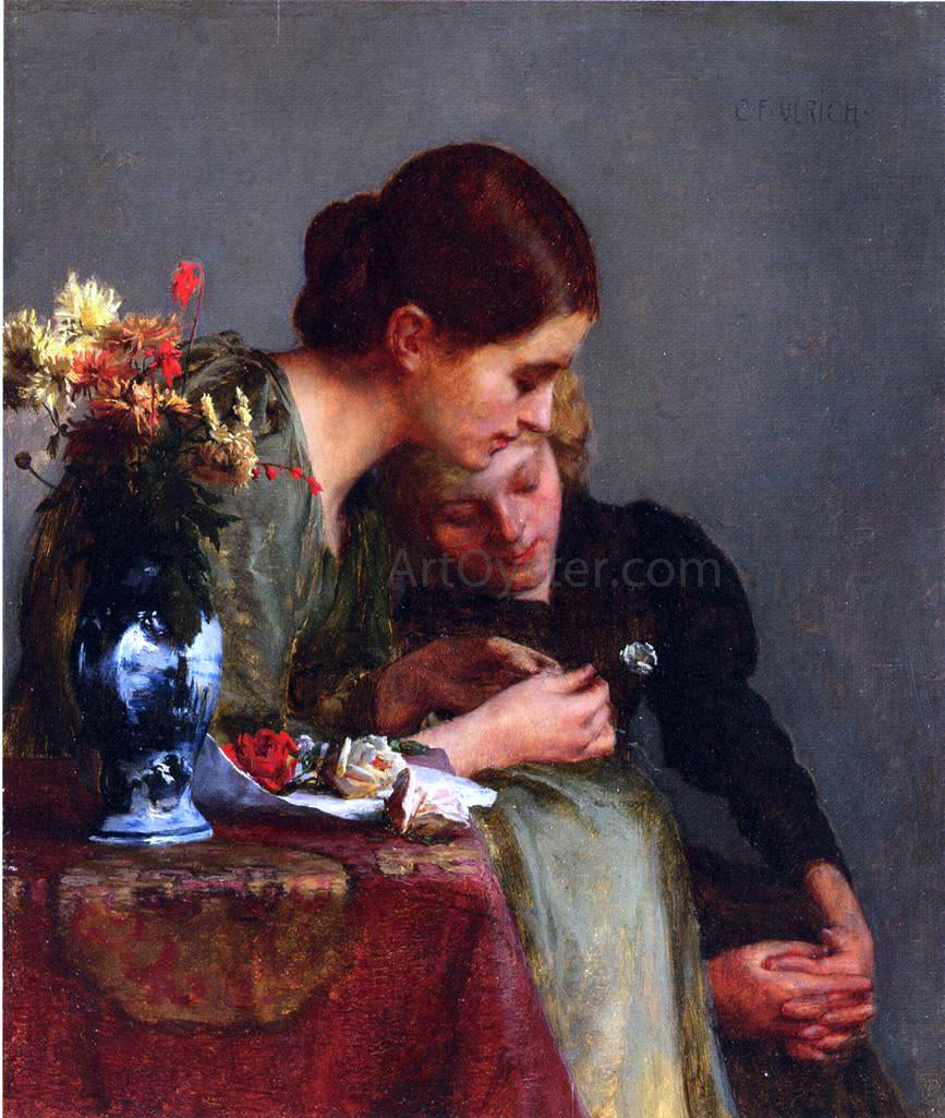 Charles Frederic Ulrich The Flowers - Hand Painted Oil Painting