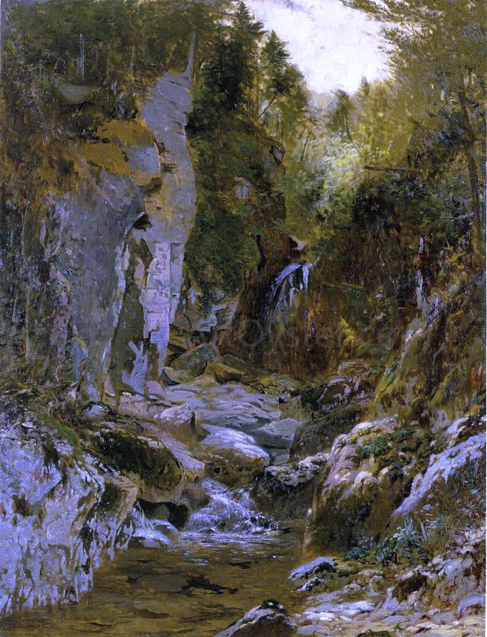 Alexander Helwig Wyant The Flume, Opalescent River, Adirondacks - Hand Painted Oil Painting