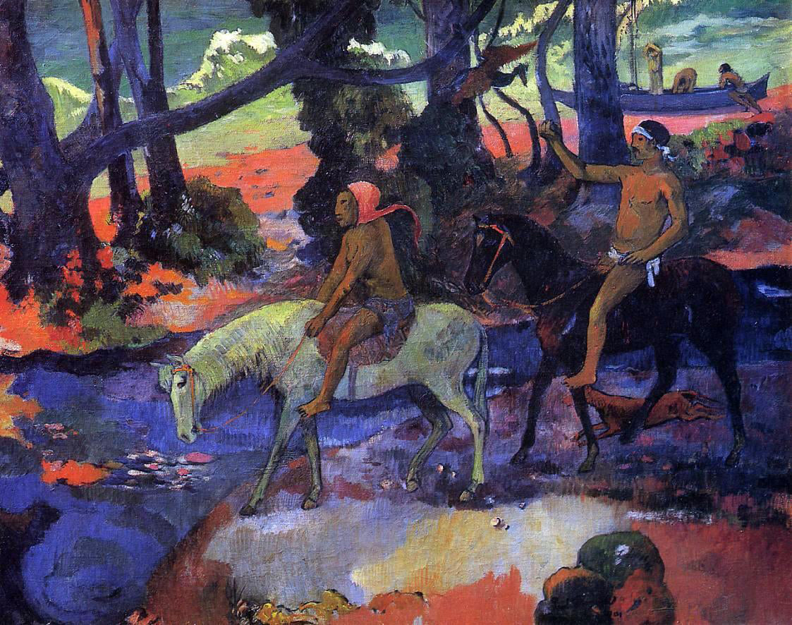 Paul Gauguin The Ford (also known as Flight) - Hand Painted Oil Painting