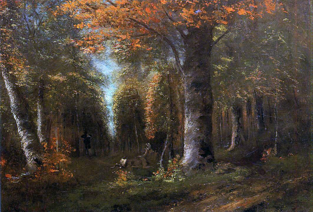 Gustave Courbet The Forest in Autumn - Hand Painted Oil Painting