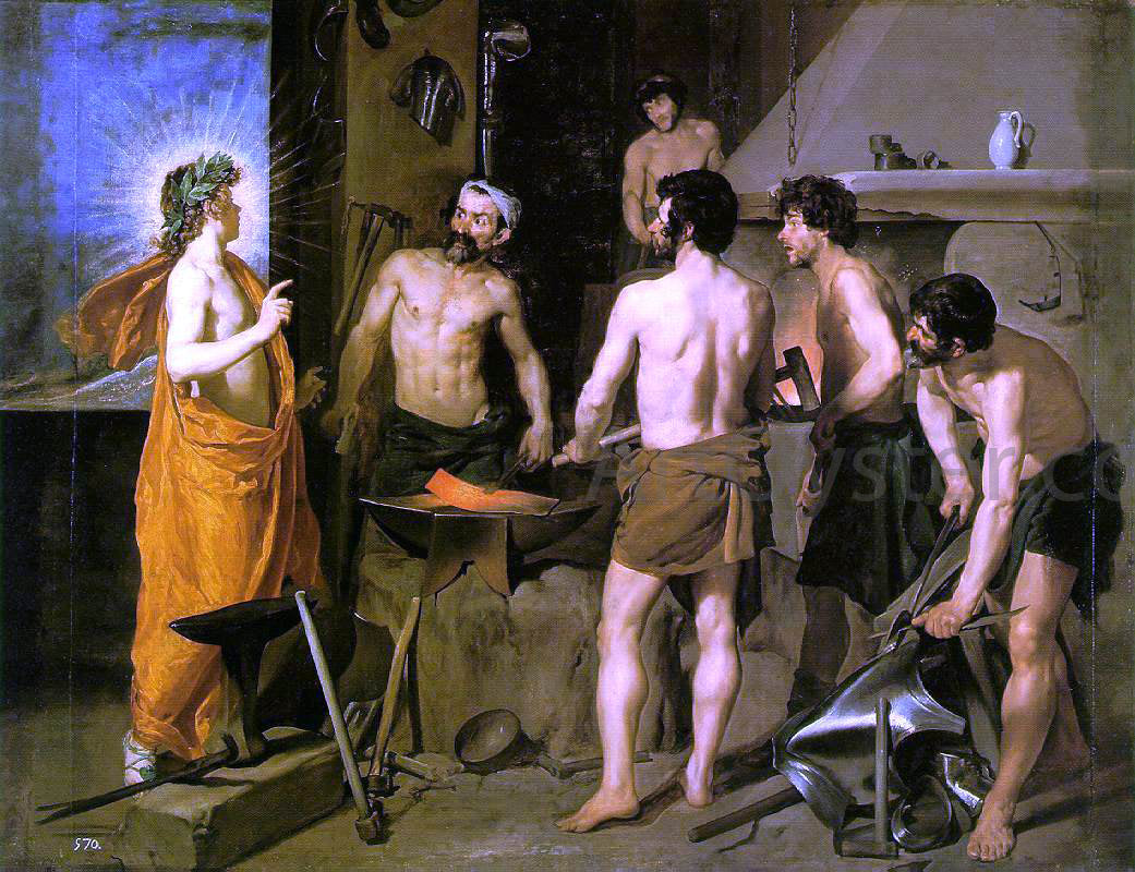 Diego Rodriguez De Silva Velazquez The Forge of Vulcan - Hand Painted Oil Painting