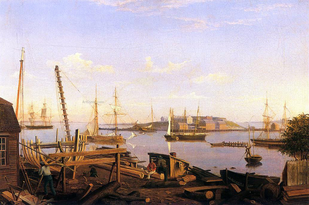 Fitz Hugh Lane The Fort and Ten Pound Island, Gloucester - Hand Painted Oil Painting