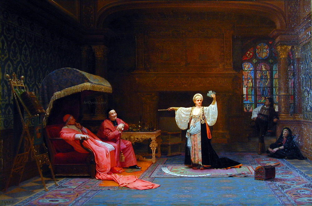 Jehan-Georges Vibert The Fortune Teller - Hand Painted Oil Painting