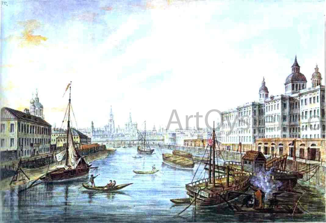Fedor Yakovlevich Alekseev The Foundling Hospital in Moscow - Hand Painted Oil Painting