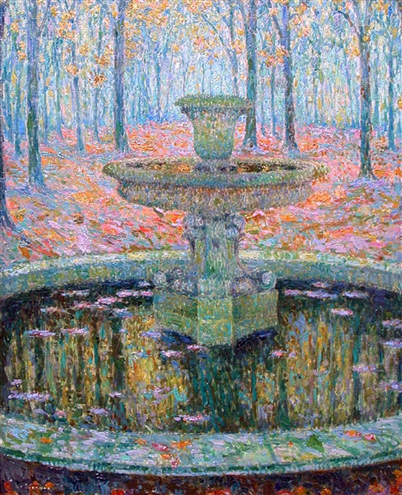Henri Le Sidaner A Fountain - Hand Painted Oil Painting
