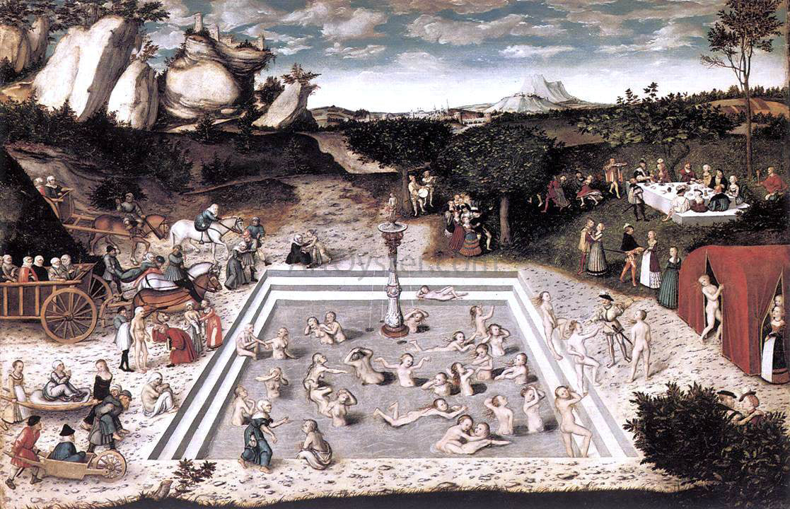 The Elder Lucas Cranach The Fountain of Youth - Hand Painted Oil Painting