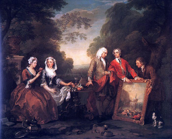 William Hogarth The Fountaine Family - Hand Painted Oil Painting