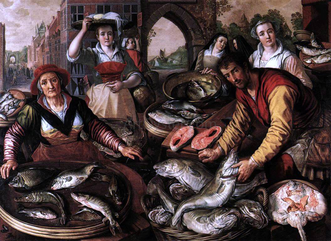  Joachim Beuckelaer The Four Elements: Water - Hand Painted Oil Painting
