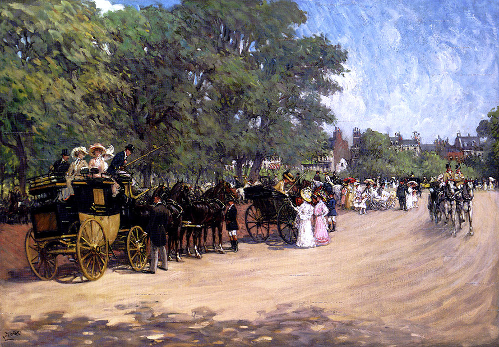 Albert Ludovici The Four-in-Hand, Hyde Park - Hand Painted Oil Painting