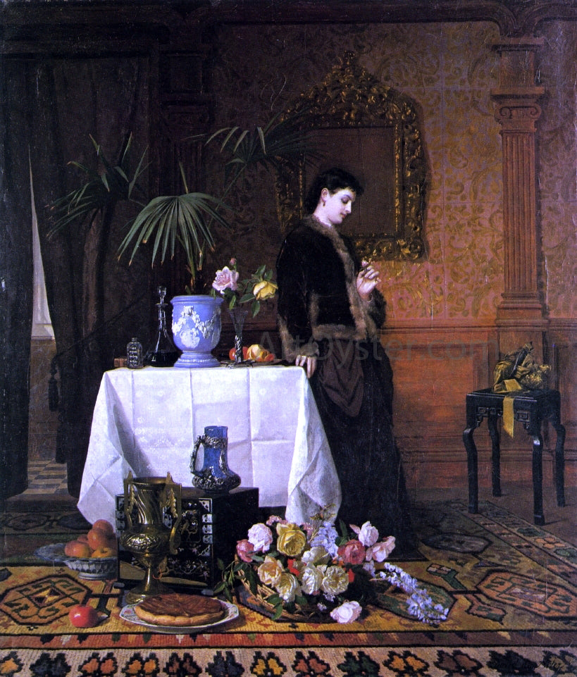 David Emile Joseph De Noter The Fragrent Rose - Hand Painted Oil Painting