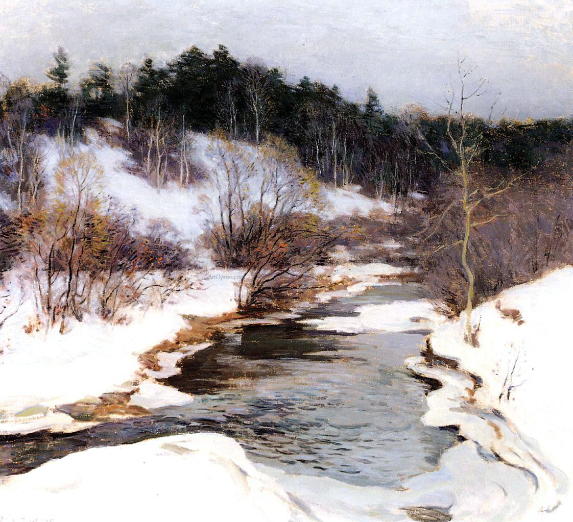 Willard Leroy Metcalf The Frozen Pool, March - Hand Painted Oil Painting