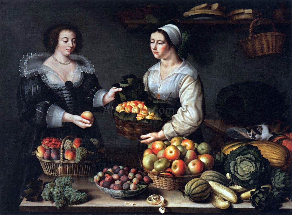 Louise Moillon The Fruit and Vegetable Costermonger - Hand Painted Oil Painting