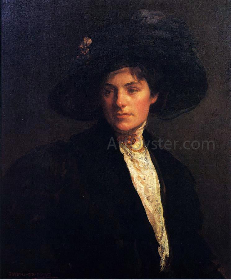 Joseph DeCamp The Fur Jacket - Hand Painted Oil Painting