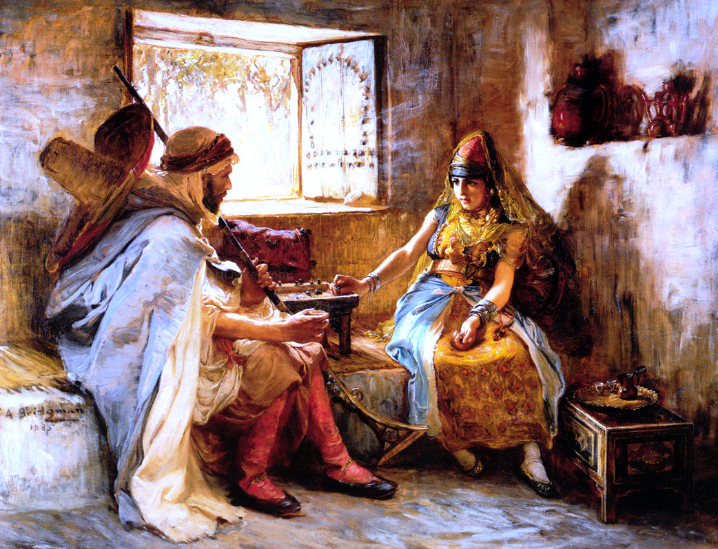 Frederick Arthur Bridgeman The Game of Chance - Hand Painted Oil Painting