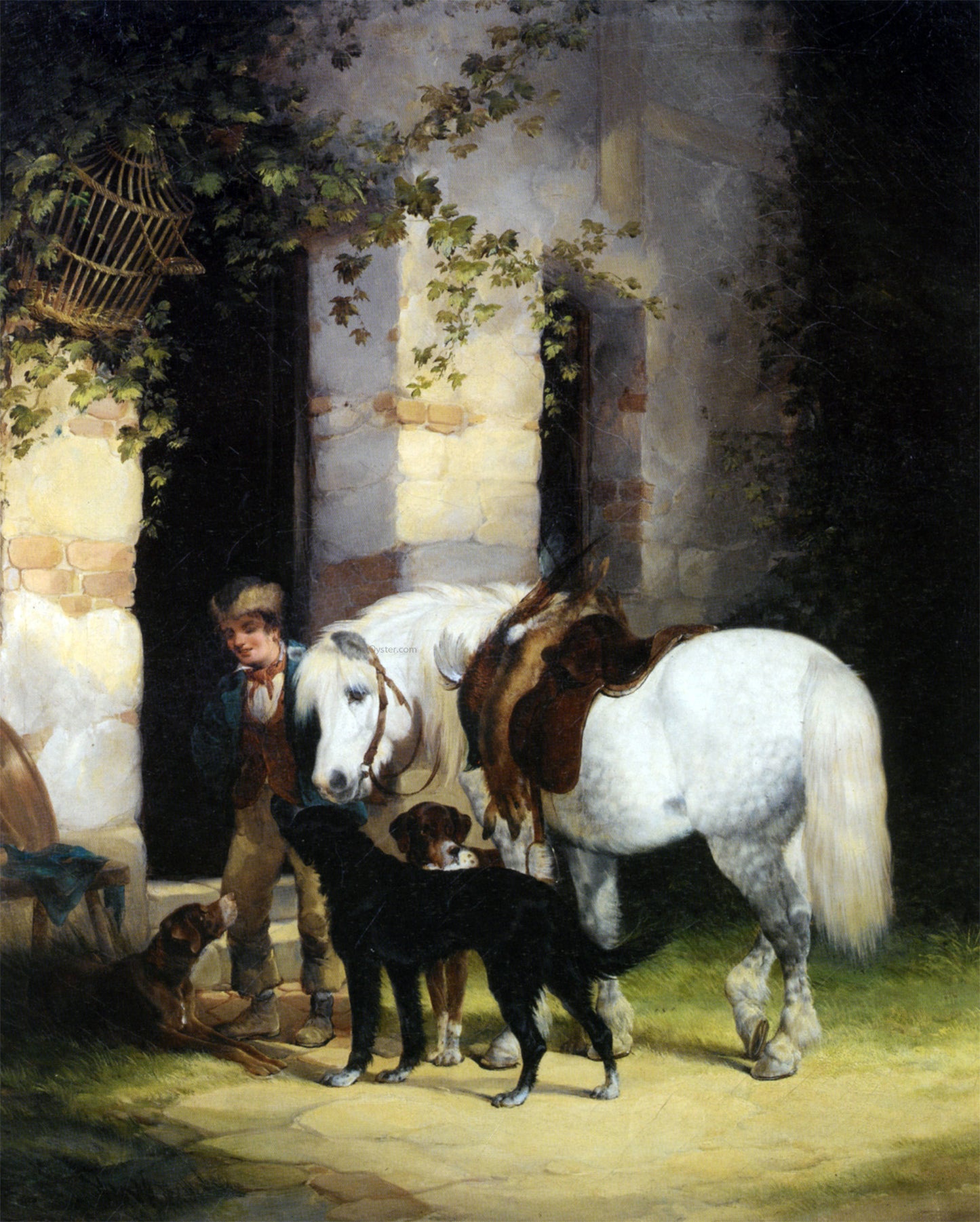 Senior William Shayer The Gamekeepers Companions - Hand Painted Oil Painting
