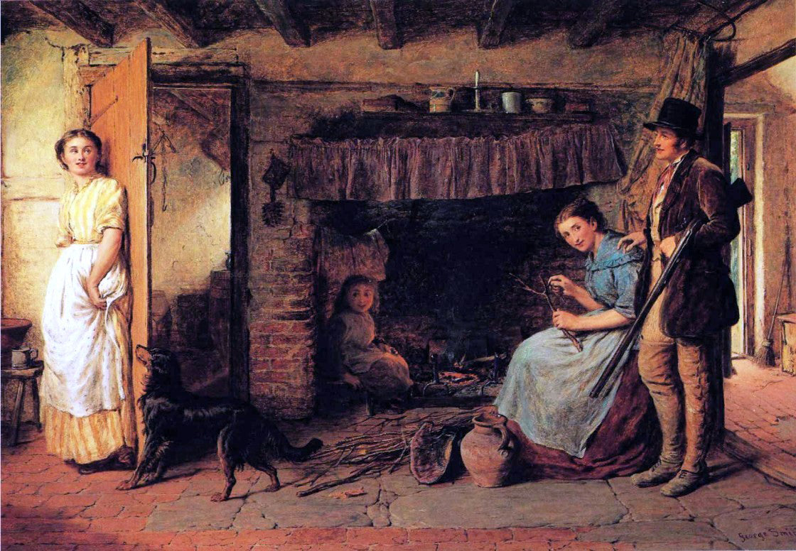 George Smith The Gamekeeper's Courtship - Hand Painted Oil Painting