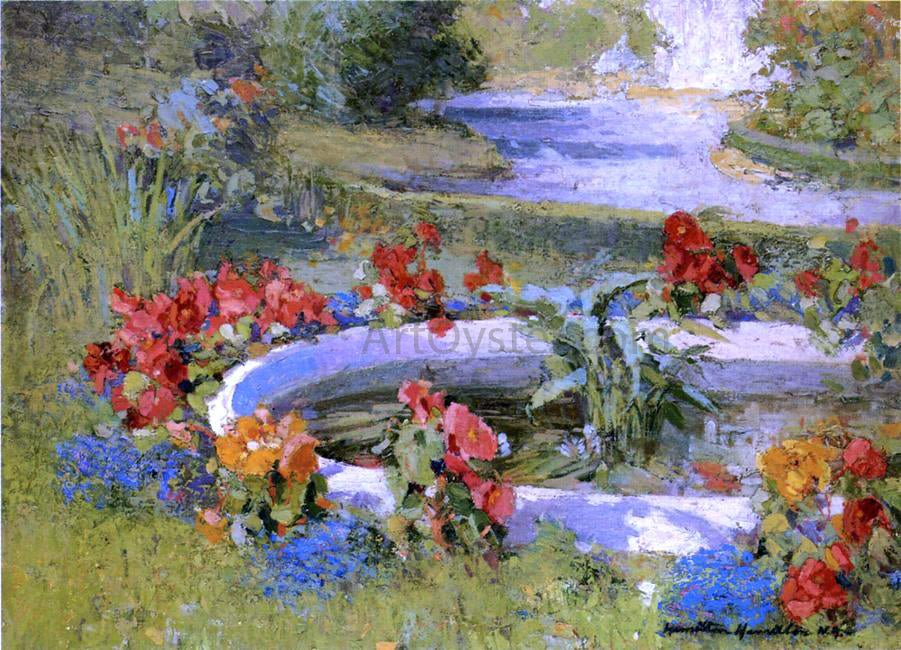 Hamilton Hamilton The Garden - Hand Painted Oil Painting