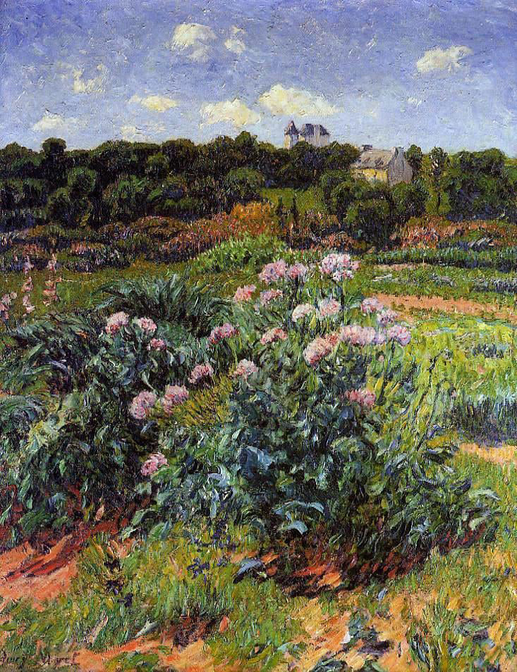 Henri Moret The Garden - Hand Painted Oil Painting