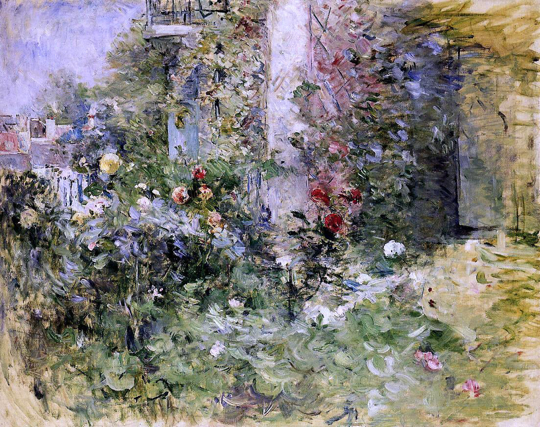  Berthe Morisot The Garden at Bougival - Hand Painted Oil Painting