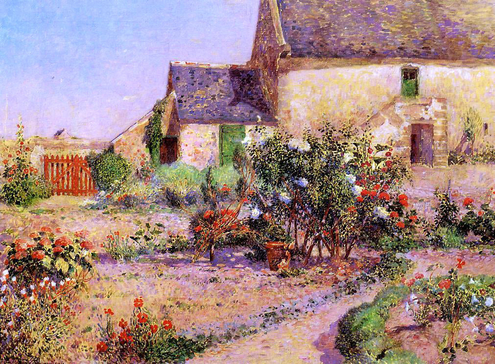 Ferdinand Du Puigaudeau A Garden at Kervaudu - Hand Painted Oil Painting