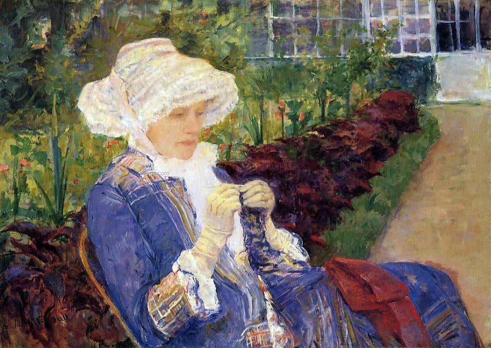 Mary Cassatt The Garden - Hand Painted Oil Painting