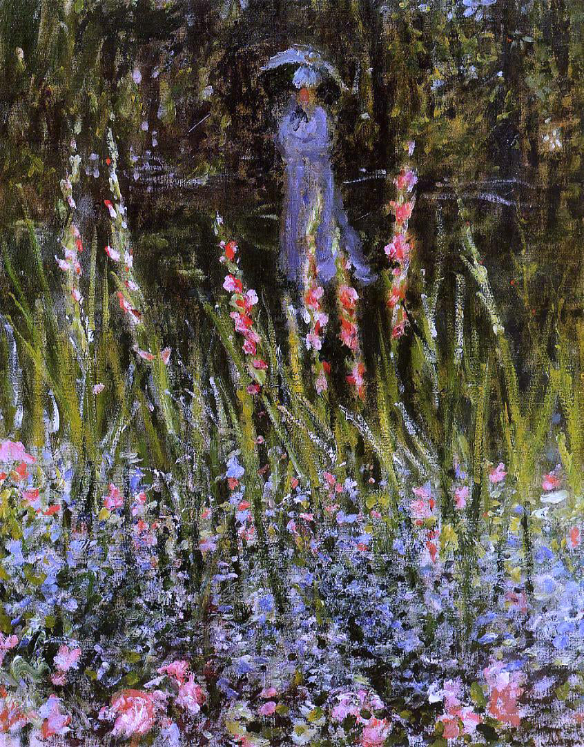 Claude Oscar Monet The Garden, Gladioli - Hand Painted Oil Painting