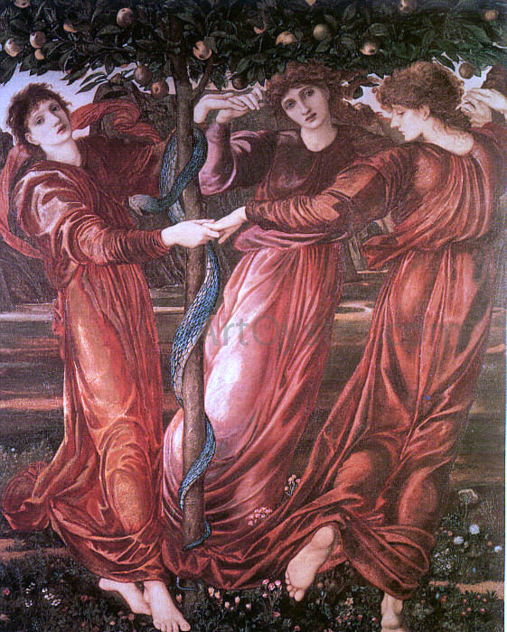 Sir Edward Burne-Jones The Garden of the Hesperides - Hand Painted Oil Painting