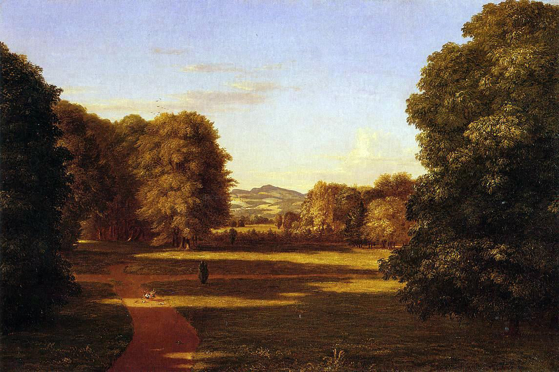 Thomas Cole The Gardens of the Van Rensselaer Manor House - Hand Painted Oil Painting