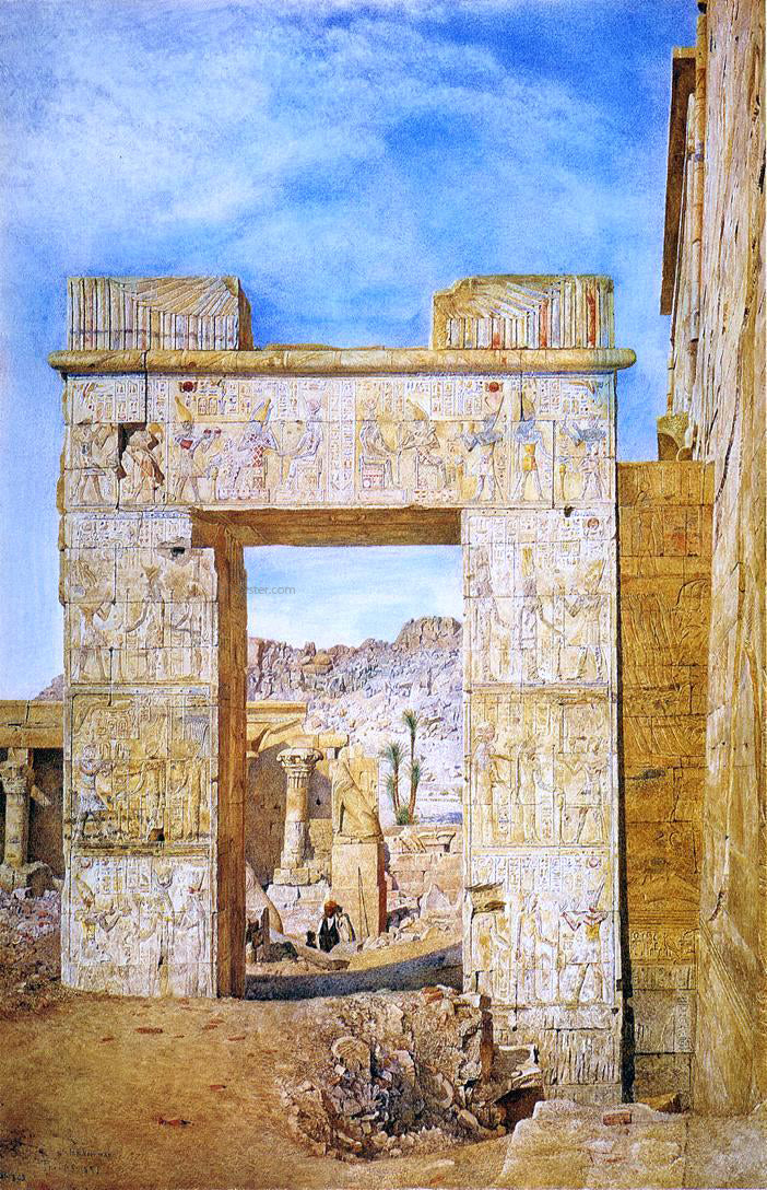 Henry Roderick Newman The Gateway of Philadelphus, Philae - Hand Painted Oil Painting