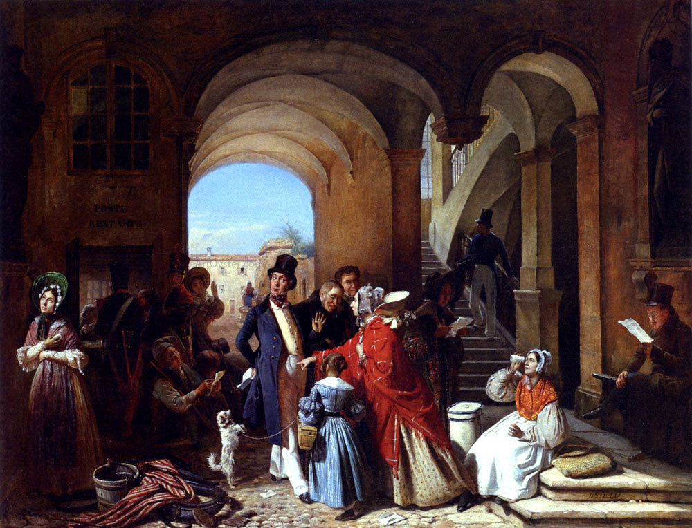 Francois-Auguste Biard The General Delivery - Hand Painted Oil Painting