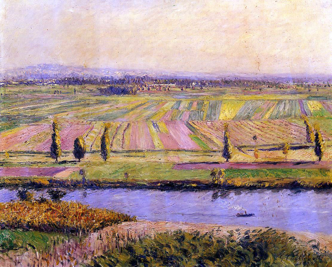 Gustave Caillebotte The Gennevilliers Plain, Seen from the Slopes of Argenteuil - Hand Painted Oil Painting