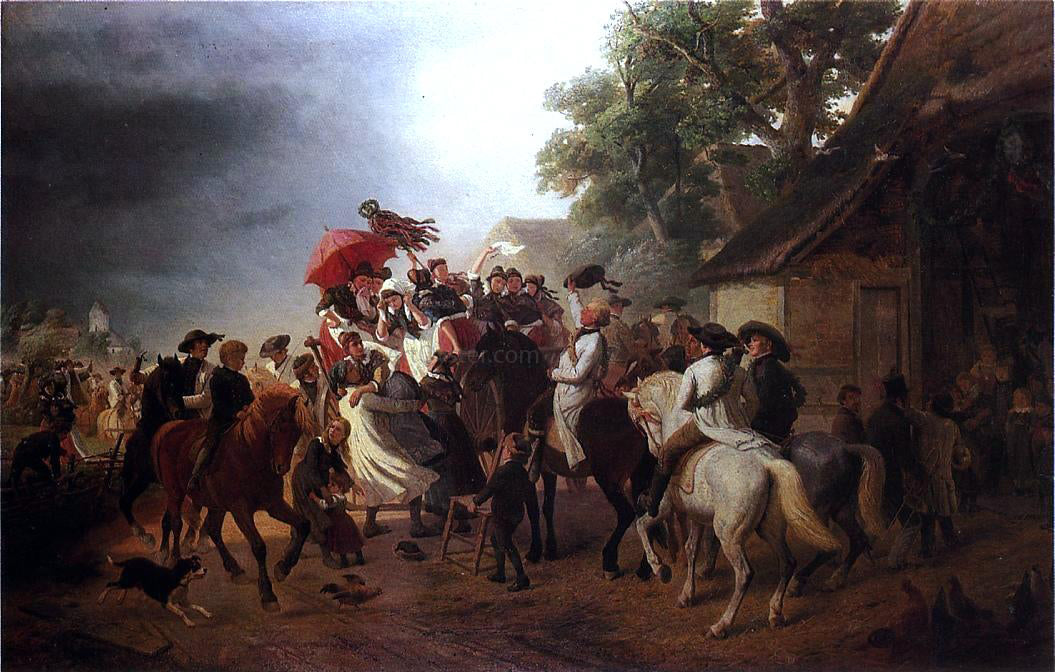 William Hahn The German Festival - Hand Painted Oil Painting