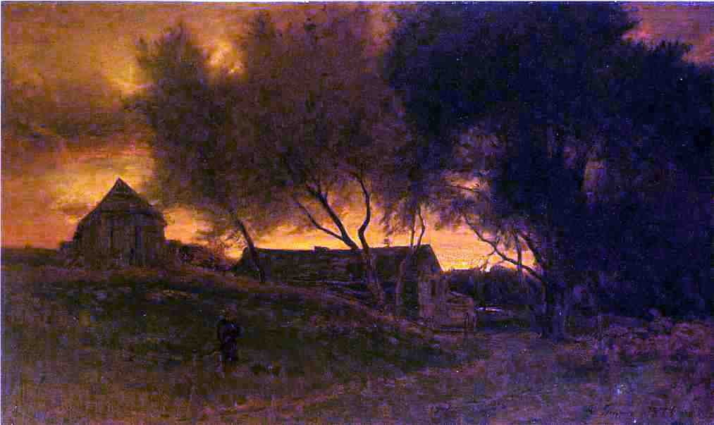 George Inness The Gloaming - Hand Painted Oil Painting