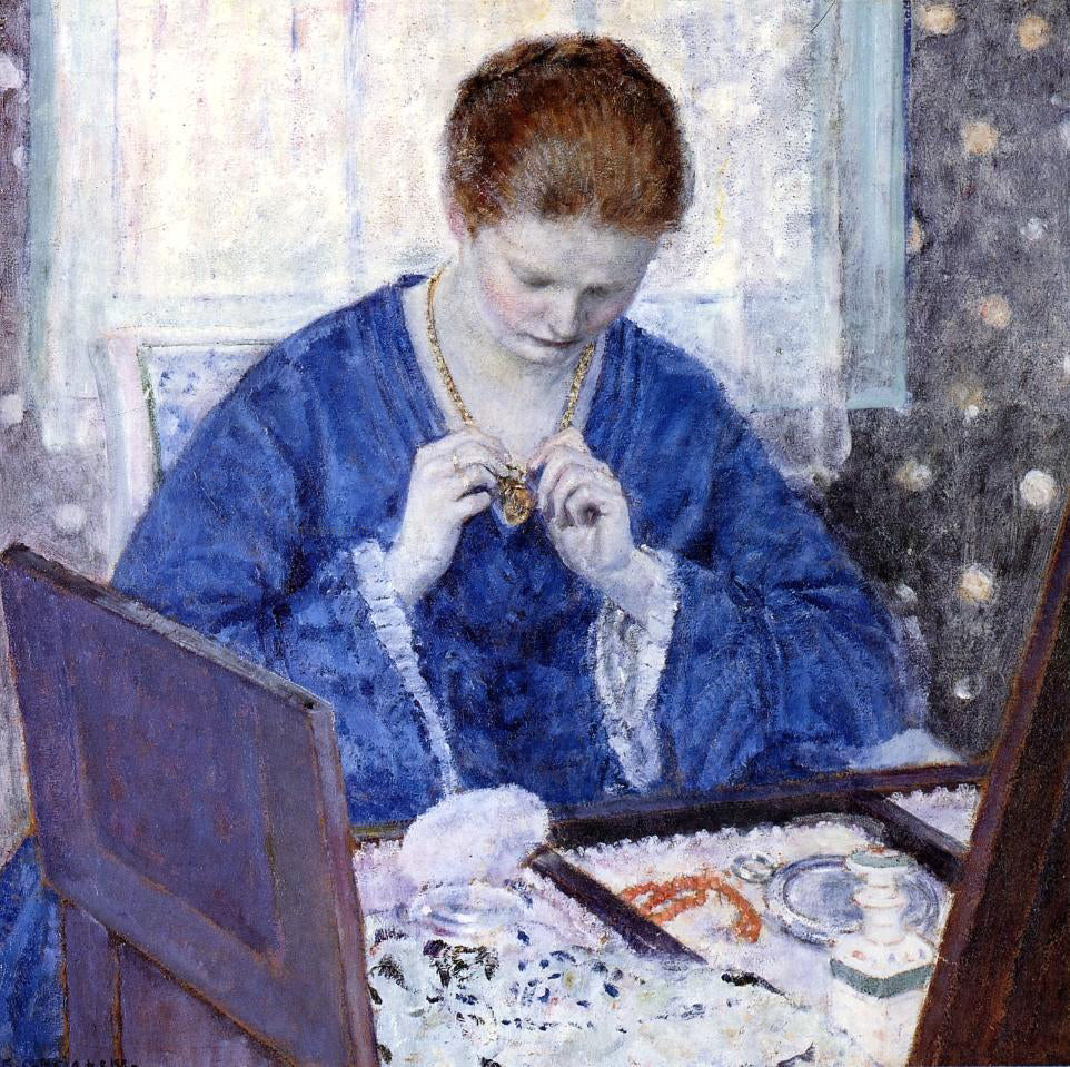 Frederick Carl Frieseke The Gold Locket - Hand Painted Oil Painting