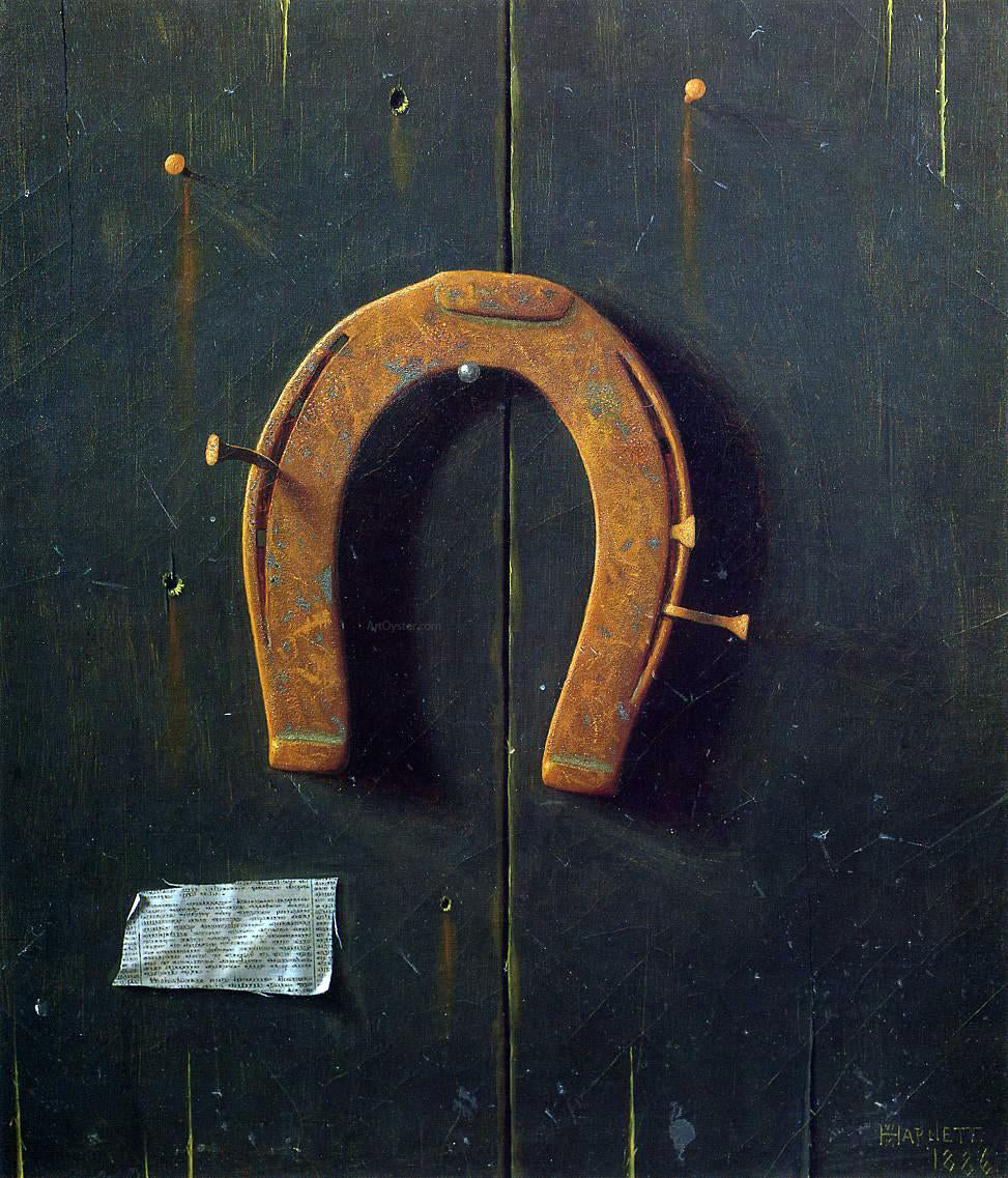 William Michael Harnett The Golden Horseshoe - Hand Painted Oil Painting