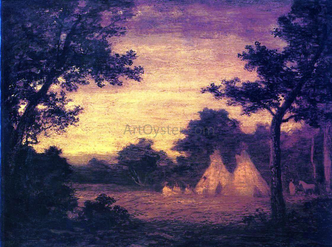 Ralph Albert Blakelock The Golden Hour - Hand Painted Oil Painting