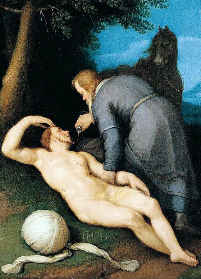 Cornelis Van Haarlem The Good Samaritan - Hand Painted Oil Painting