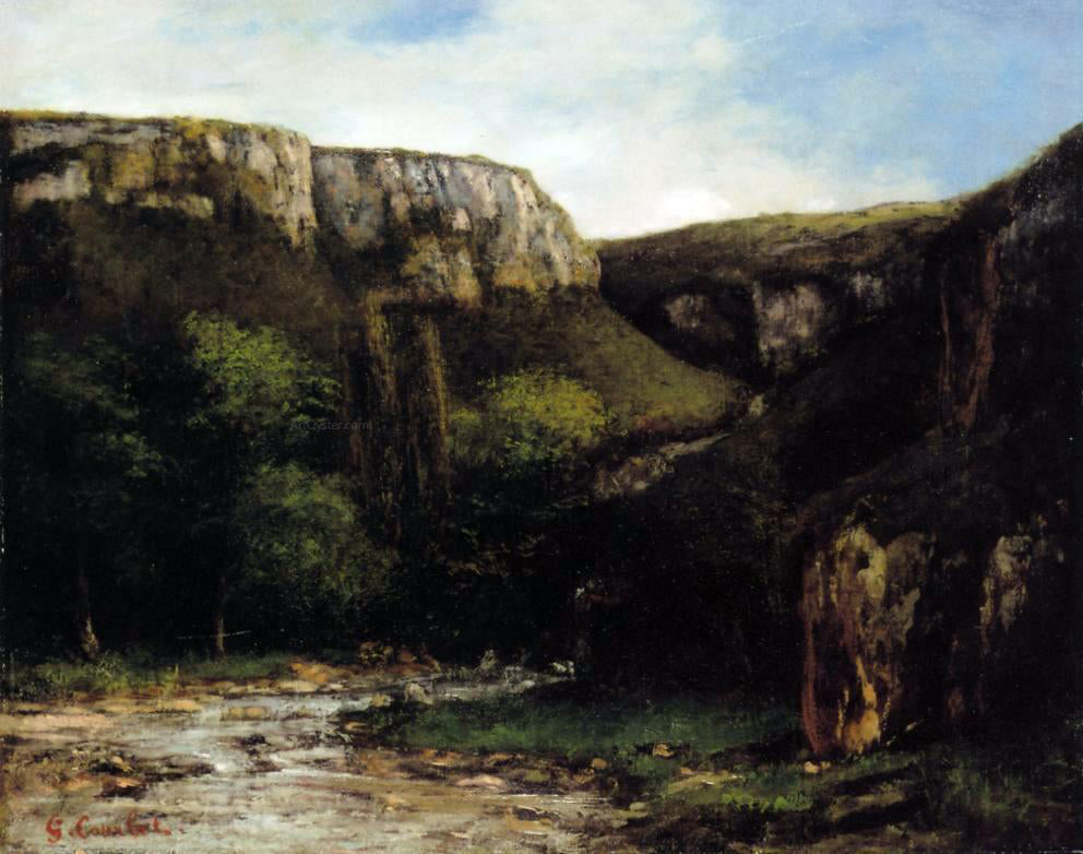 Gustave Courbet The Gorge - Hand Painted Oil Painting