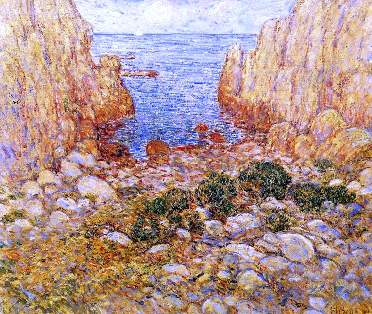 Frederick Childe Hassam The Gorge - Appledore, Isles of Shoals - Hand Painted Oil Painting